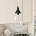 Hudson & Canal 8.63 in. Ambrose Pendant with Glass Shade Blackened Bronze & Clear PD1471